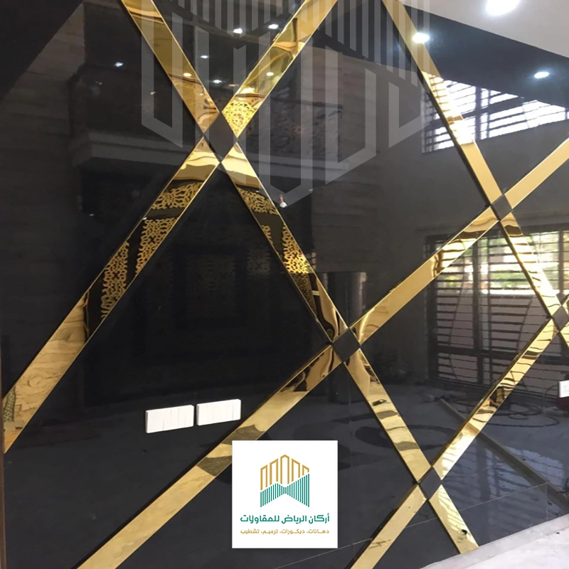 استيل ذهبي للجدران الرياض