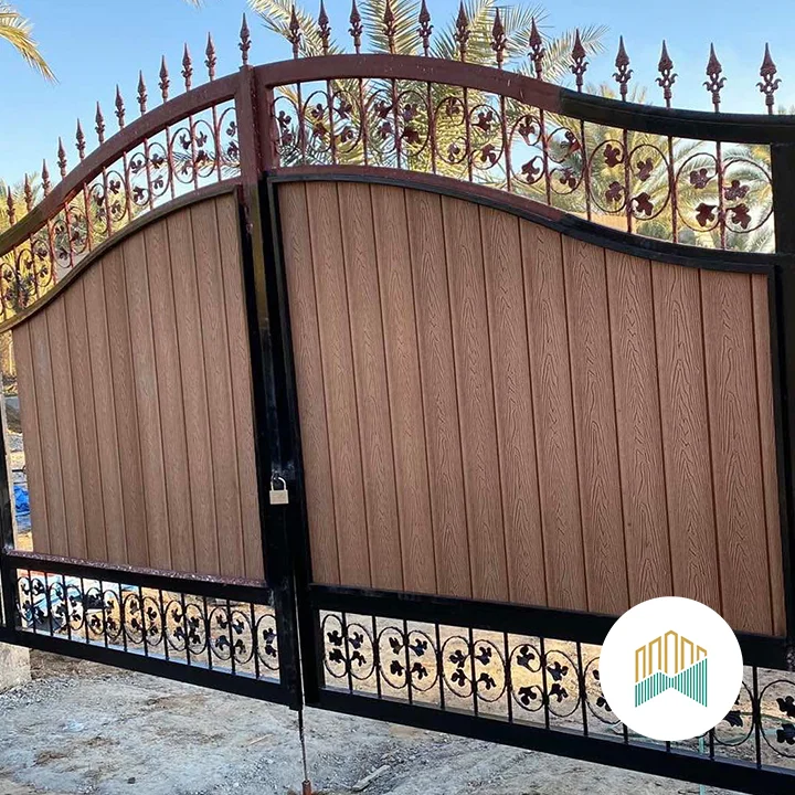 تغطية ابواب الحديد ببديل الخشب